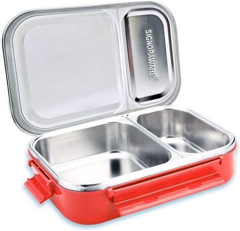 2 compartment stainless steel lunch box|reusable 2 compartment lunch box.